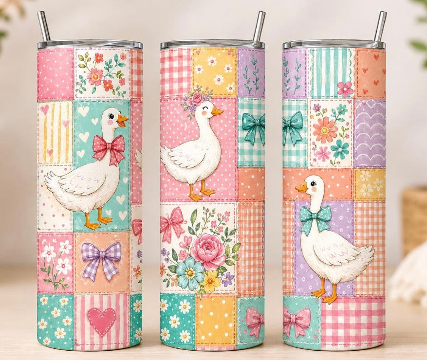 Patchwork Goose Tumbler