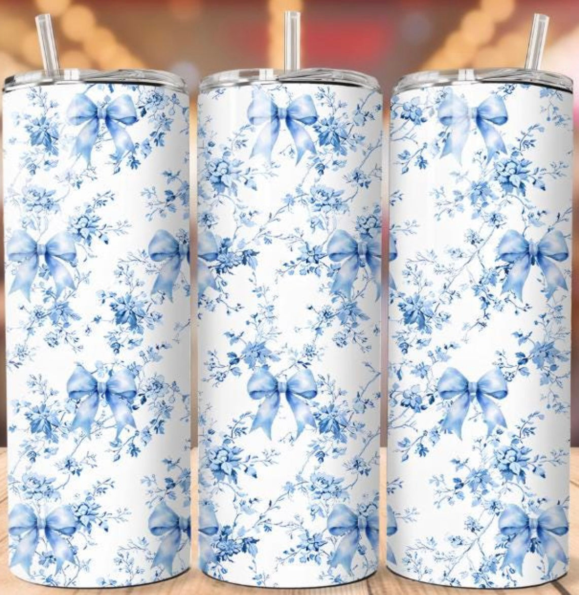 Blue Bow Tumbler