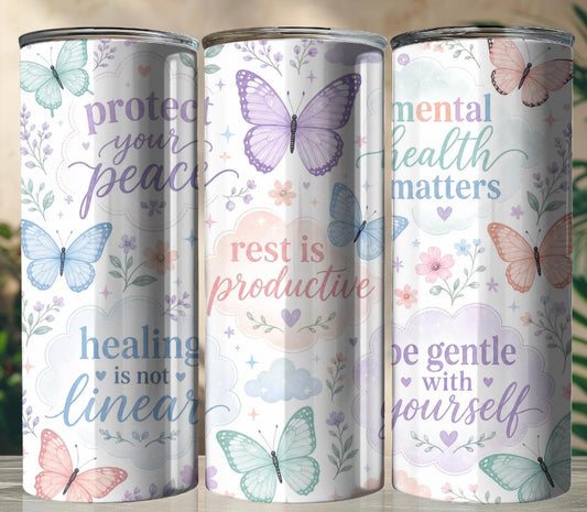 Pastel Mental Health Tumbler