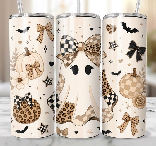 Leopard Checkered Ghost Tumbler