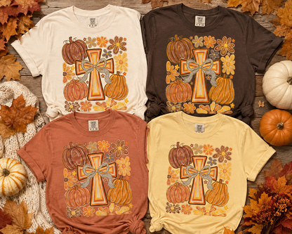 Autumn Cross & Pumpkins