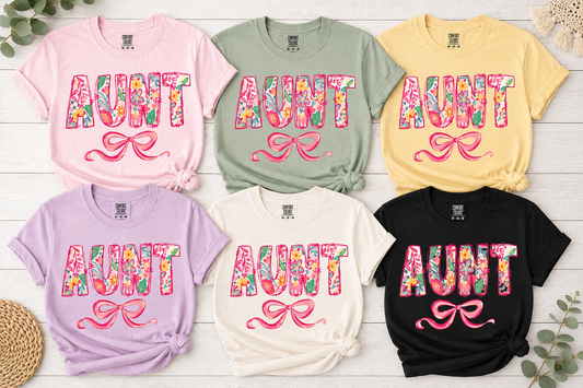 AUNT Floral Bow
