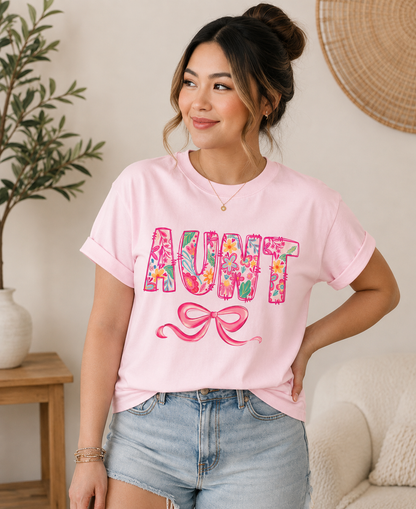AUNT Floral Bow