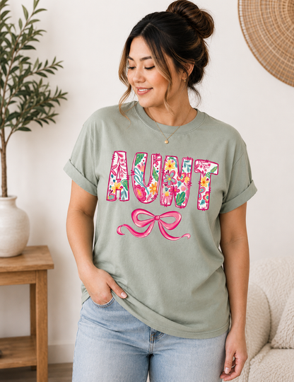 AUNT Floral Bow