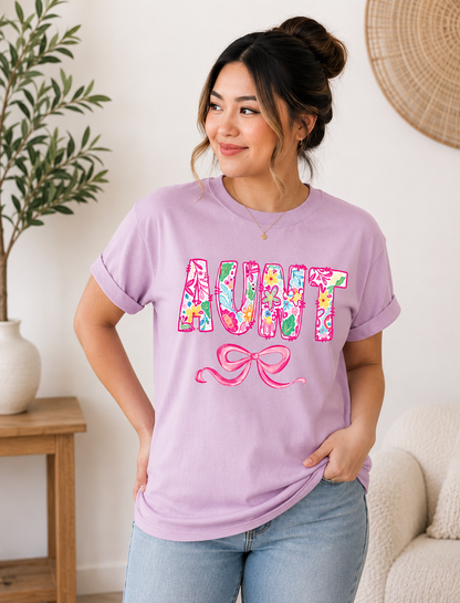 AUNT Floral Bow
