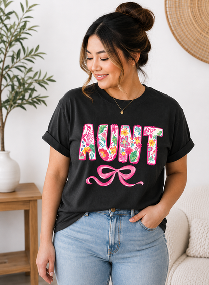 AUNT Floral Bow