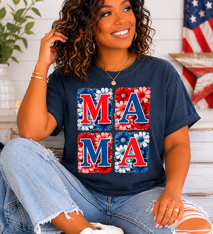 Patriotic Floral Mama