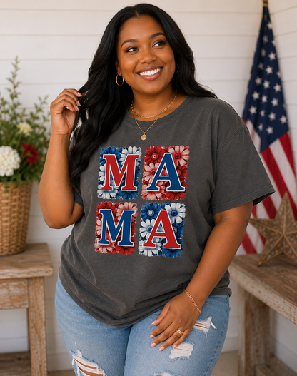 Patriotic Floral Mama